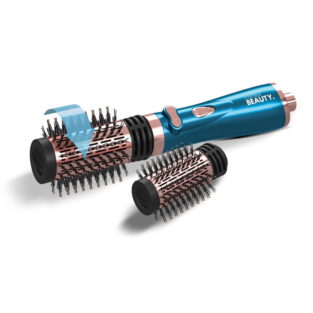 Cortex Beauty Turquoise 2-in-1 Revolving Hot Brush