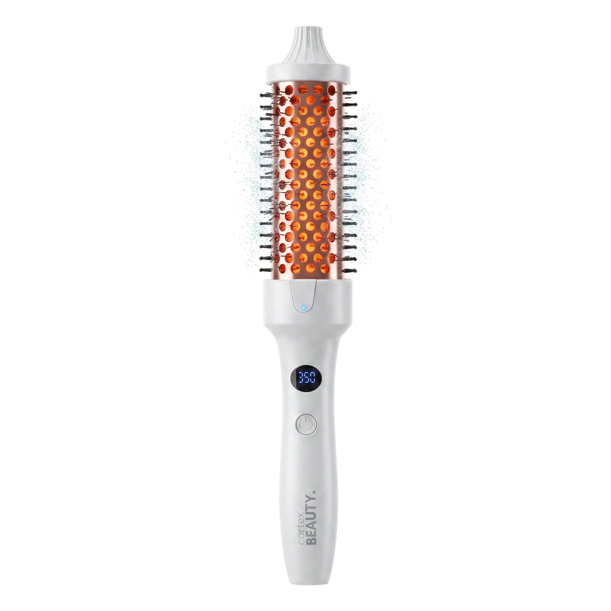 Cortex Beauty White 1.5" Digital Infrared & Ionic Thermal Styling Brush