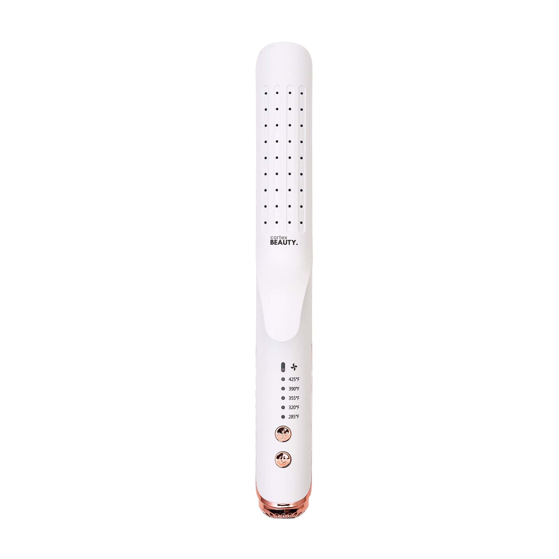 Cortex Beauty White AirGlider | 2-in-1 Cool Air Flat Iron/curler
