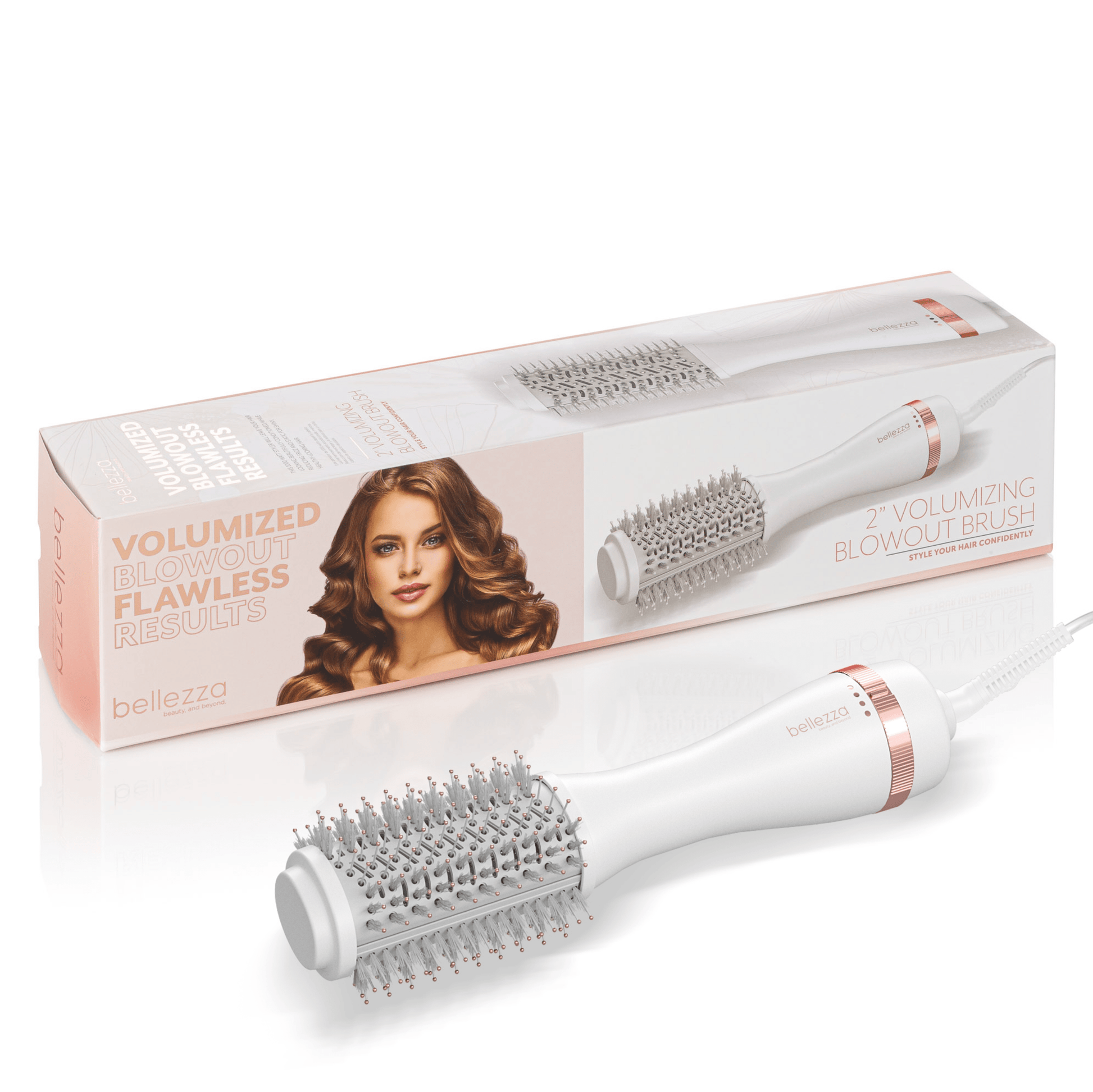 Cortex Beauty WHITE/ROSEGOLD 2" Volumizing Blowout Hot Brush