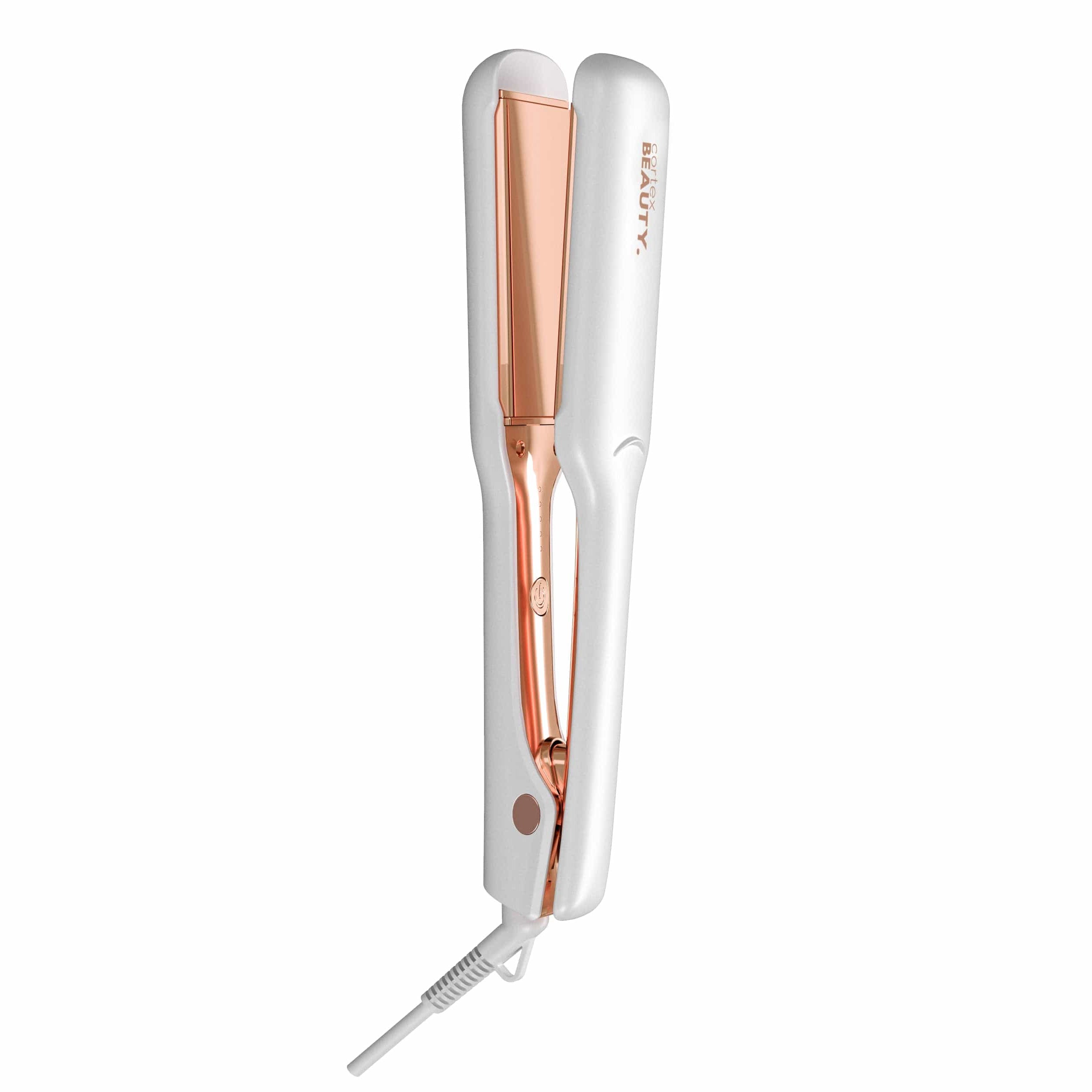 Cortex Beauty WHITE/ROSEGOLD Sleek & Shine - Professional 1.75” Wide Plate Flat Iron