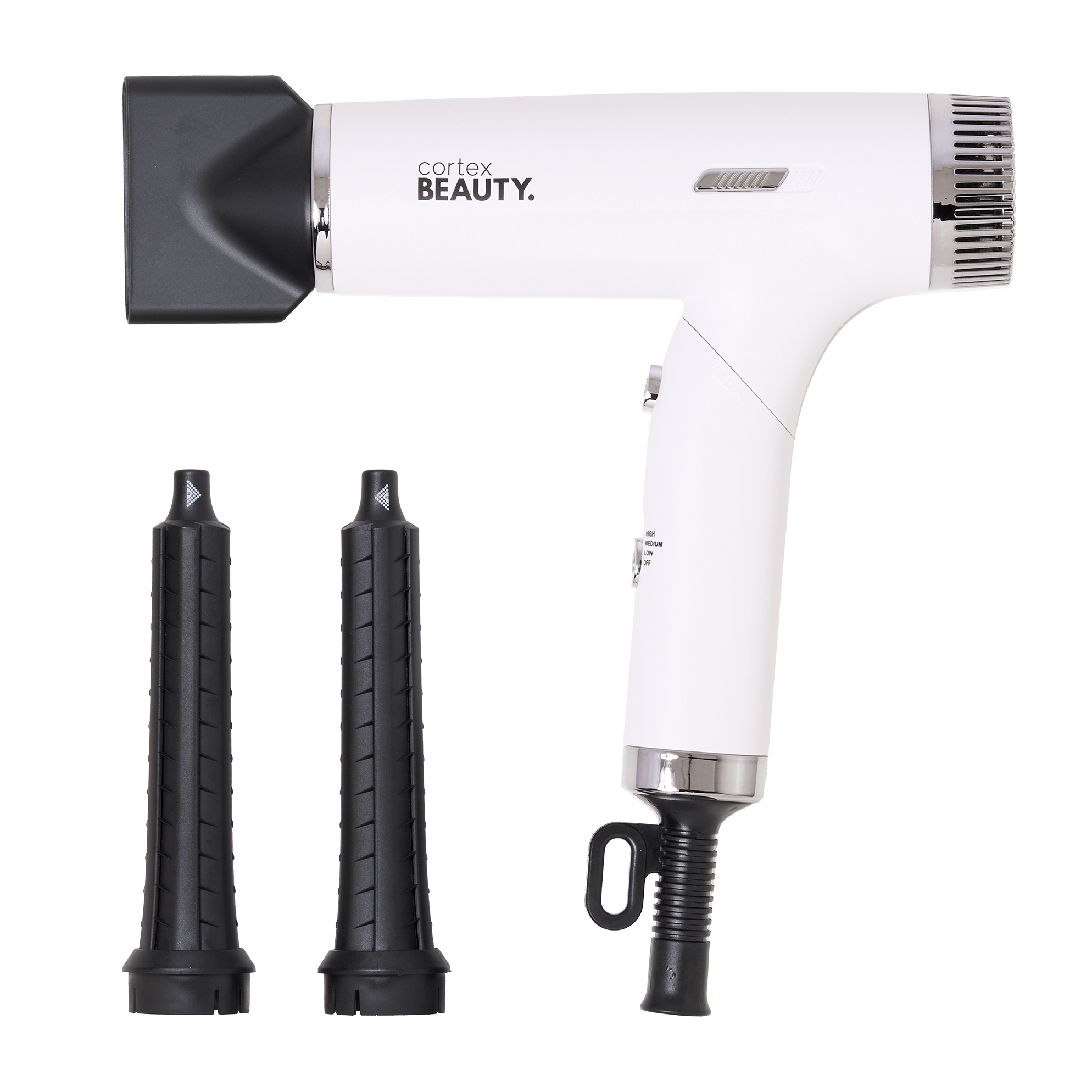 Cortex Beauty White Sleek Fold | Foldable Travel Dryer