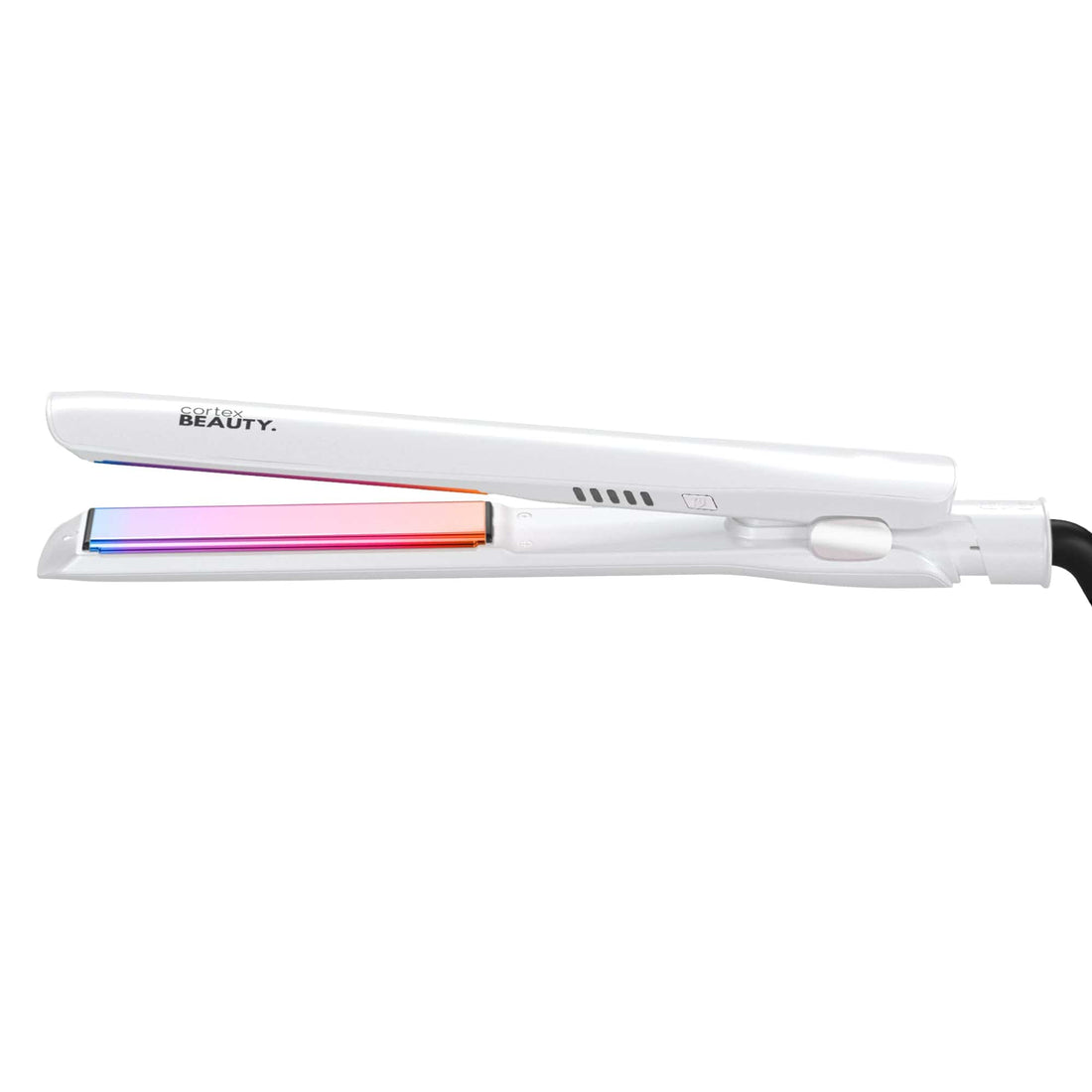 Cortex Beauty White w/ Rainbow Pro Slim Rainbow | 1” Temperature Control Titanium Plated Flat Iron