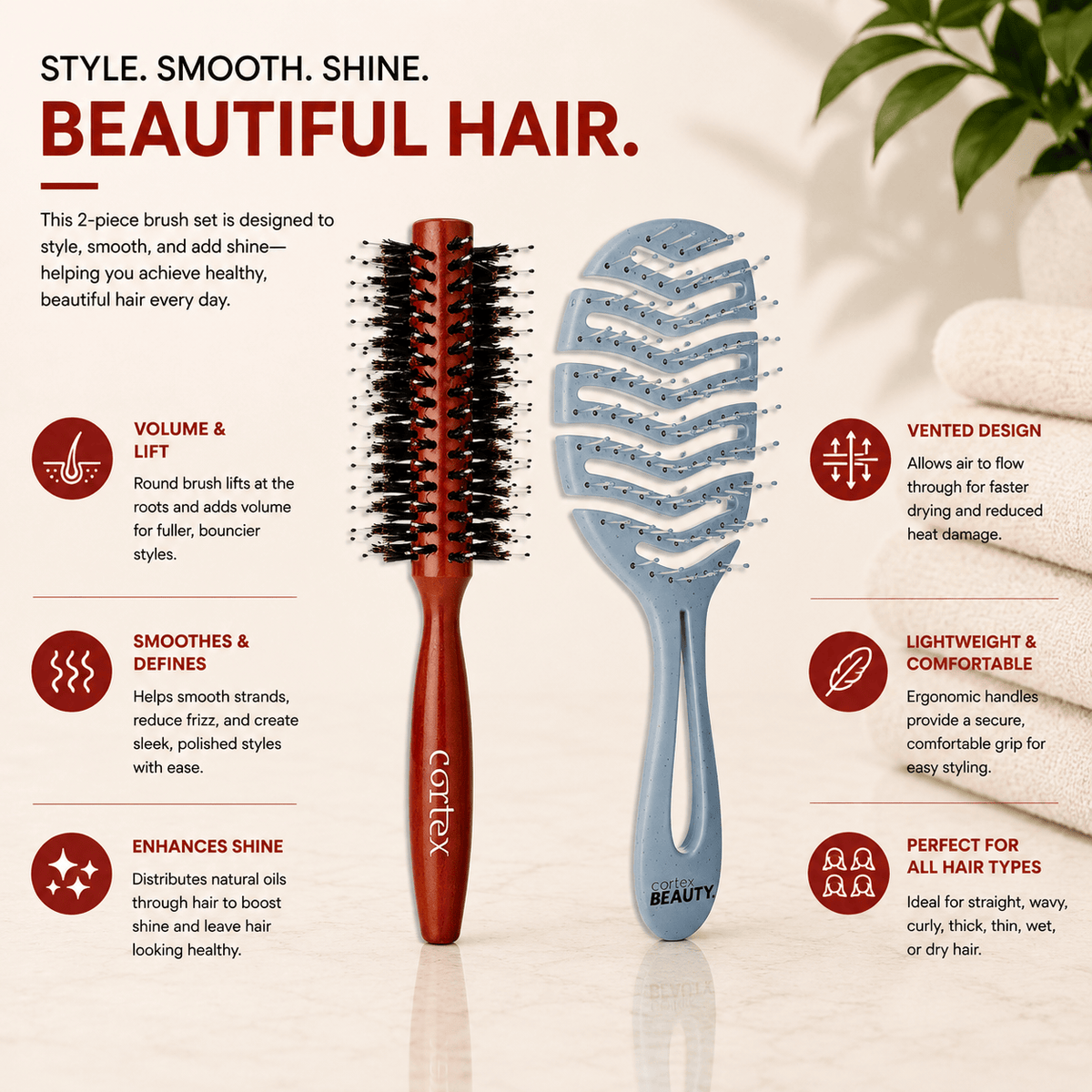 Cortex Blow-Dry Brush Duo
