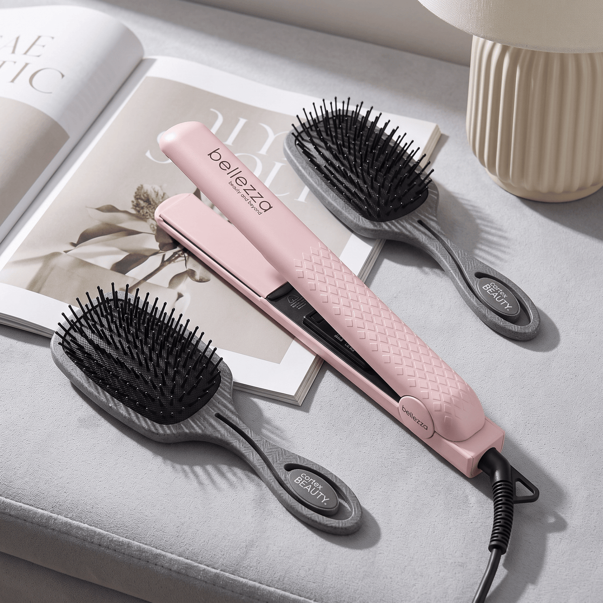 Cortex Ceramic Flat Iron + Mini Cushion Duo
