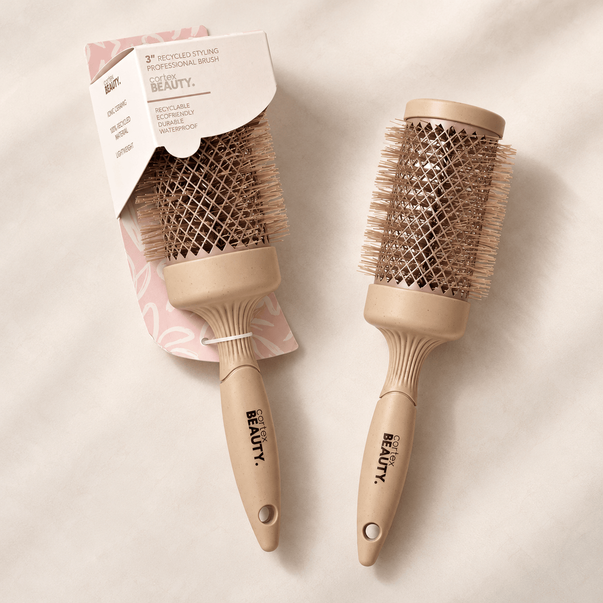 Cortex Beauty 3" & 2.4" Recycled Professional Styling Brush Set
