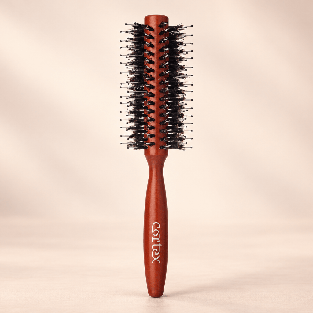 Wooden Nylon &amp; Boar Bristle Round Brush, 2.25", product view