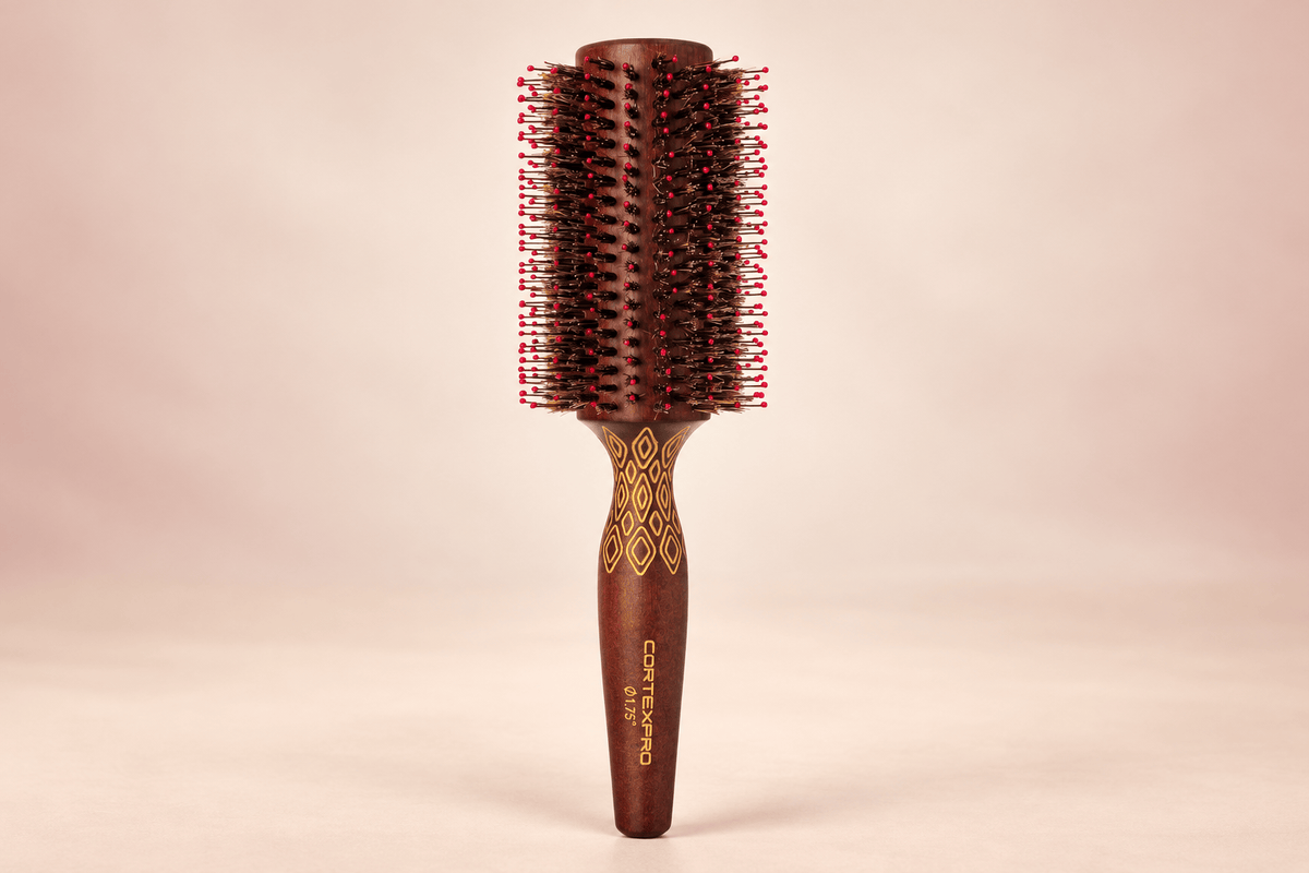 Thermal Round Brush | Boar &amp; Nylon Bristles | Color-Changing &amp; Heat-Activated, 1.25", product view