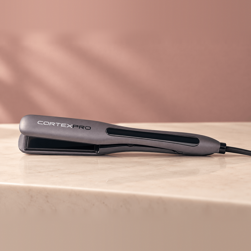 Cortex Professional Pro Flat Iron | One-Pass Digital Tourmaline Ceramic Flat Iron with Carrying Case