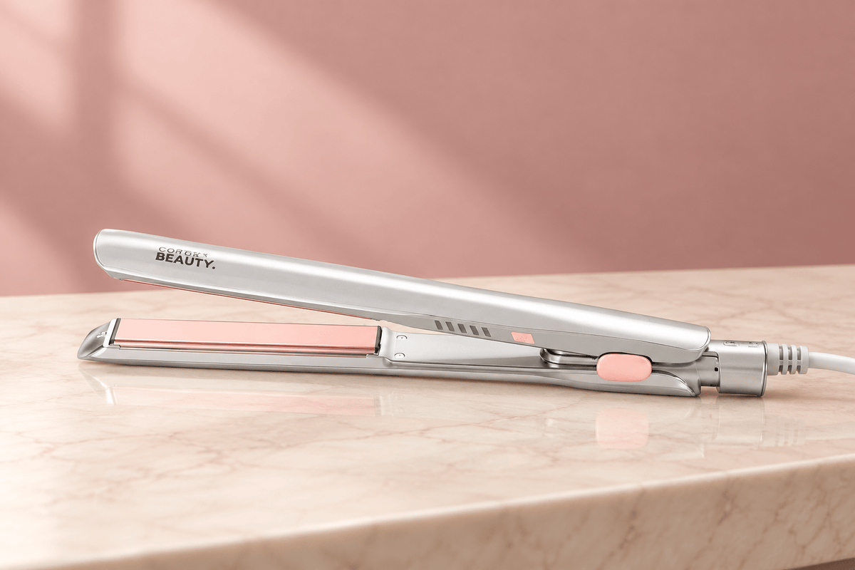 Pro Slim | 1" Temperature Control Flat Iron, White Rosegold, care and storage