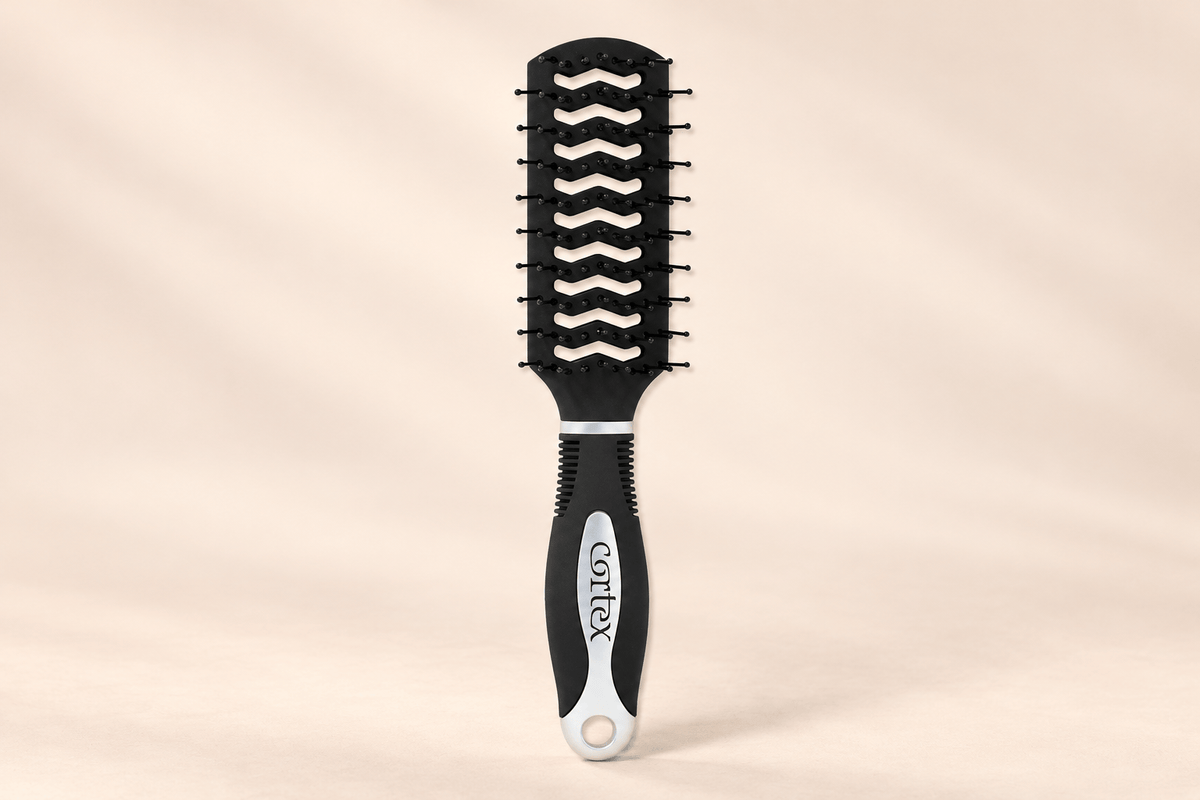 Black Vented Rectangle Paddle Brush, product view