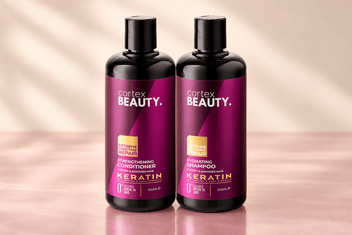 Keratin | Hydrating Shampoo &amp; Strengthening Conditioner Set, care and storage