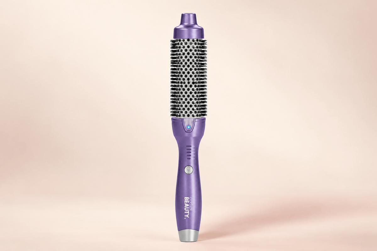 1.5" Ionic Temperature Control Styling Brush, Purple, product view