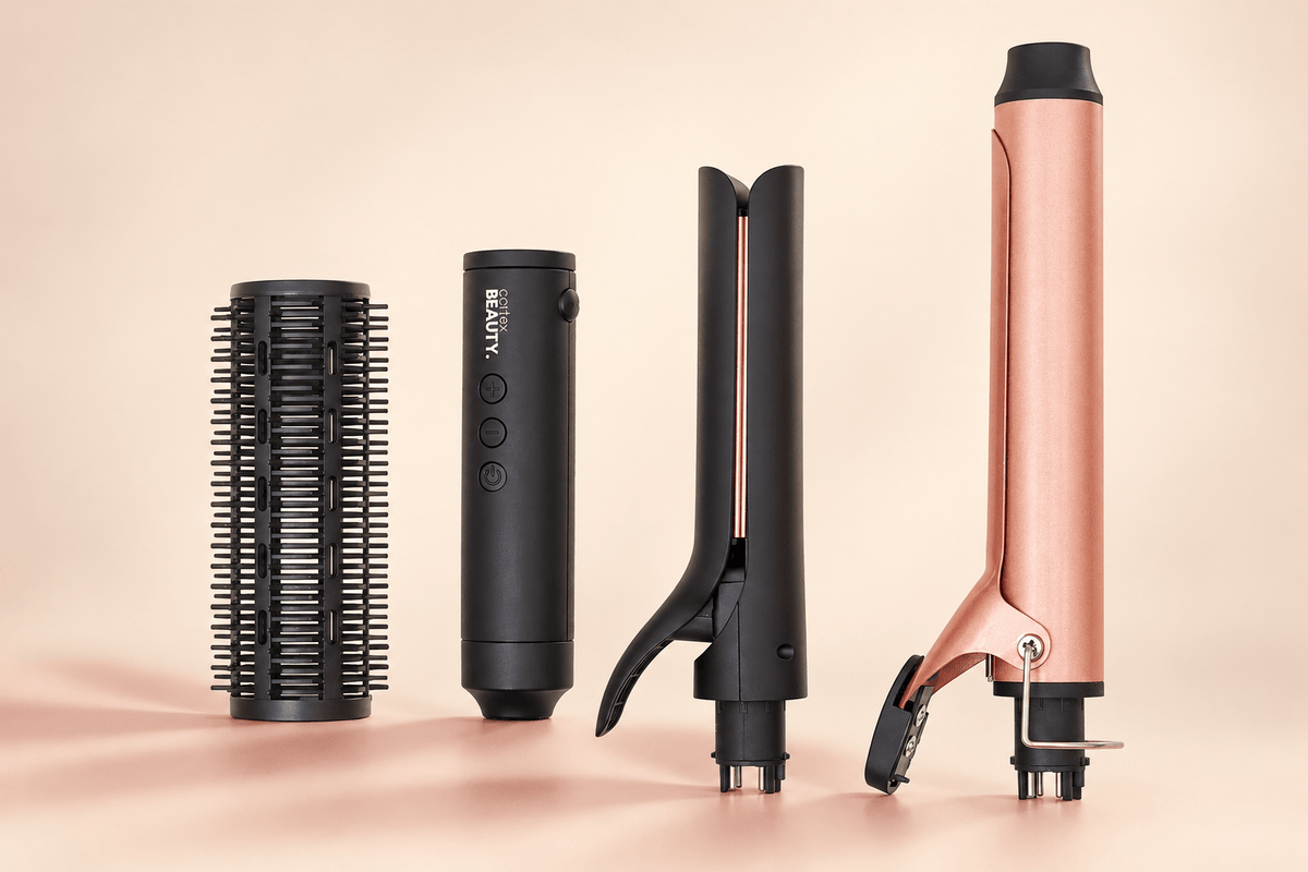 3-in-1 Multistyler Set with Digital Display, Black Rosegold, product view