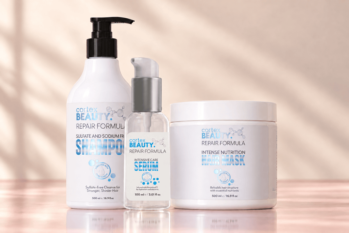 Repair Formula | Shampoo, Hair Mask &amp; Hair Serum Kit, care and storage