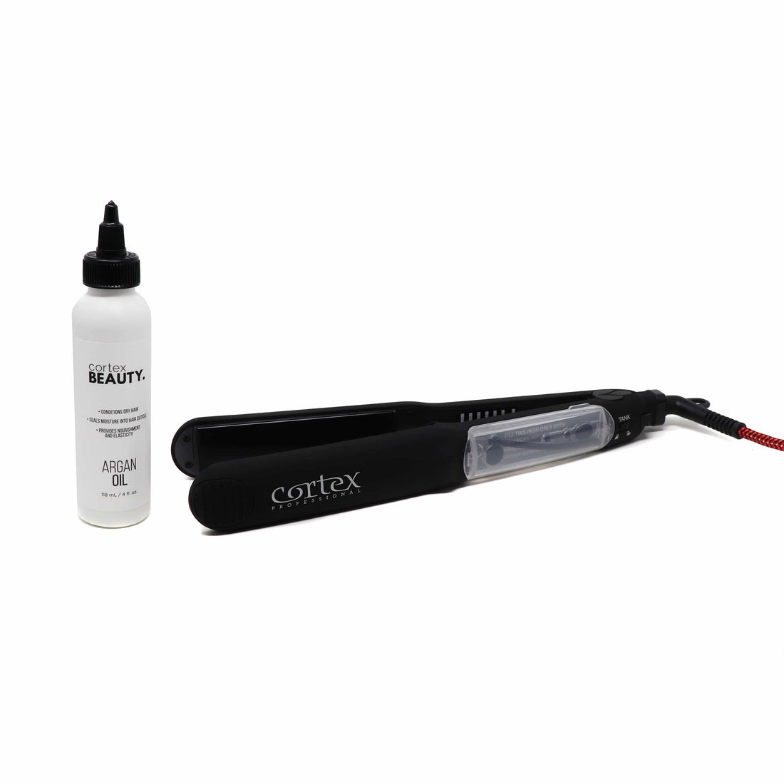 Cortex International 1X 1.25&quot; Vapor Flat Iron Argan Infusion Steamliner | Ceramic