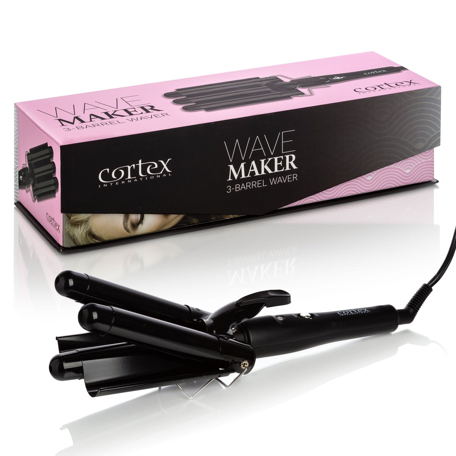 Cortex International Black/Black Wave Maker - 3-Barrel Waver