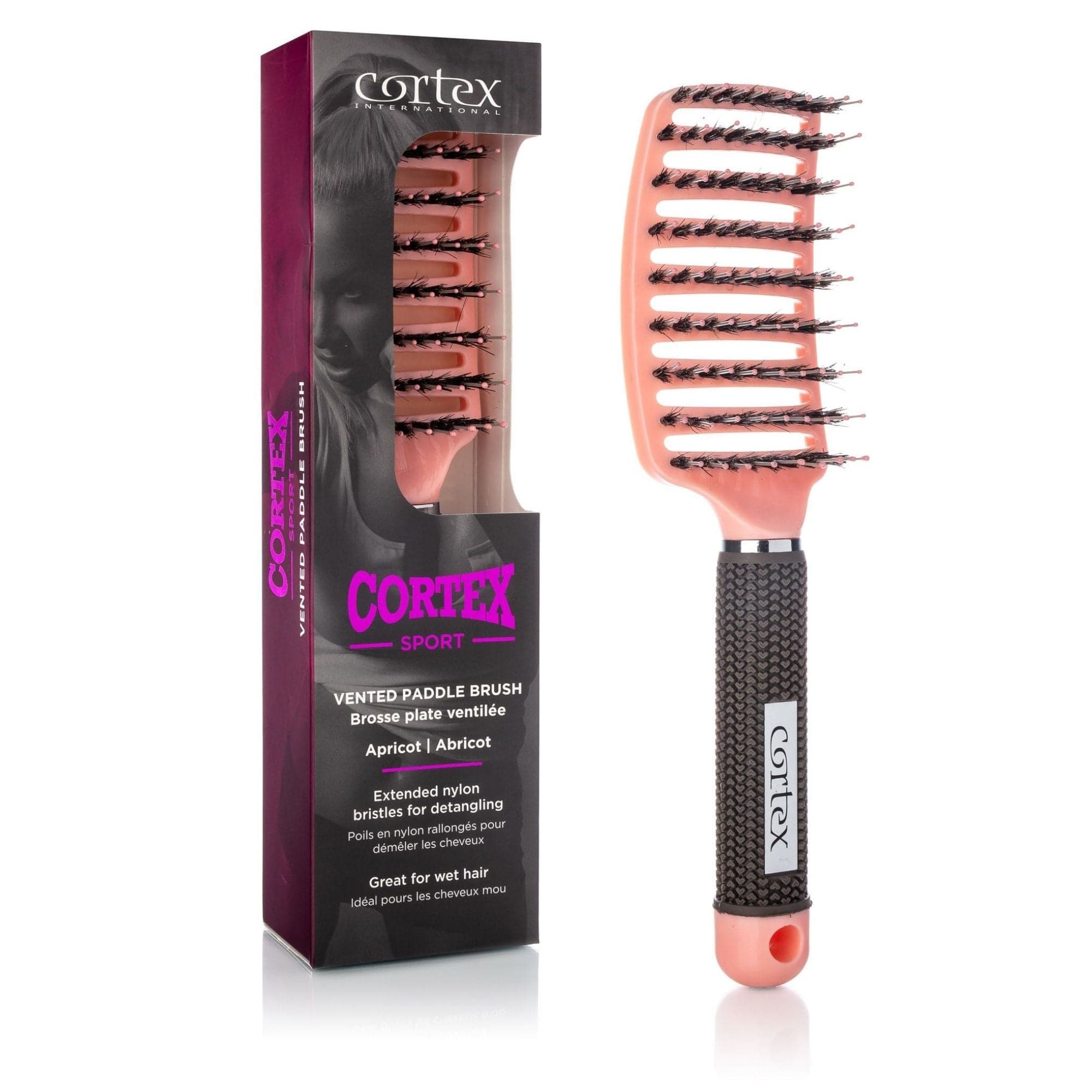 Cortex International Cortex Sport | Vented Detangler Brush with Flexible Nylon and Boar Bristles