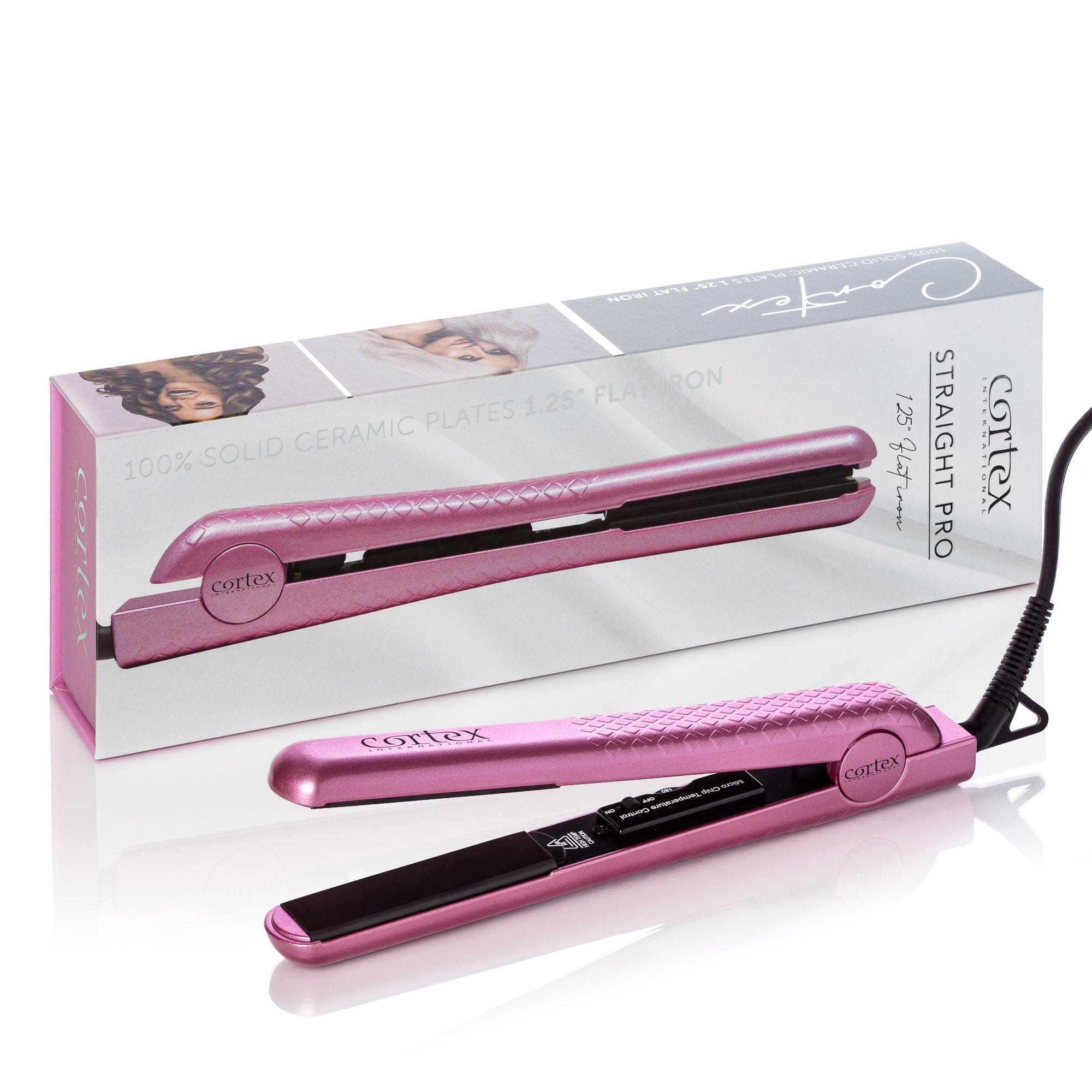 Cortex International The Collection | 1.25&quot; Solid Ceramic Ionic &amp; Far-Infrared Technology Flat Iron