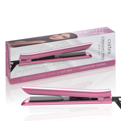 Cortex International The Collection | 1&quot; Solid Ceramic Ionic &amp; Far-Infrared Technology Flat Iron