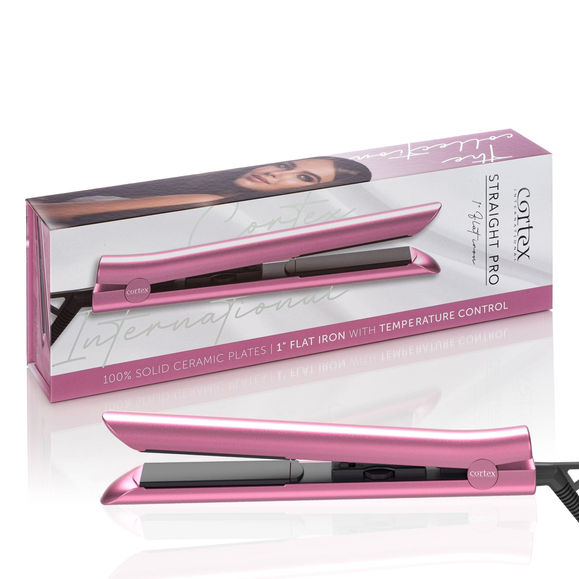 Cortex International The Collection | 1" Solid Ceramic Ionic & Far-Infrared Technology Flat Iron