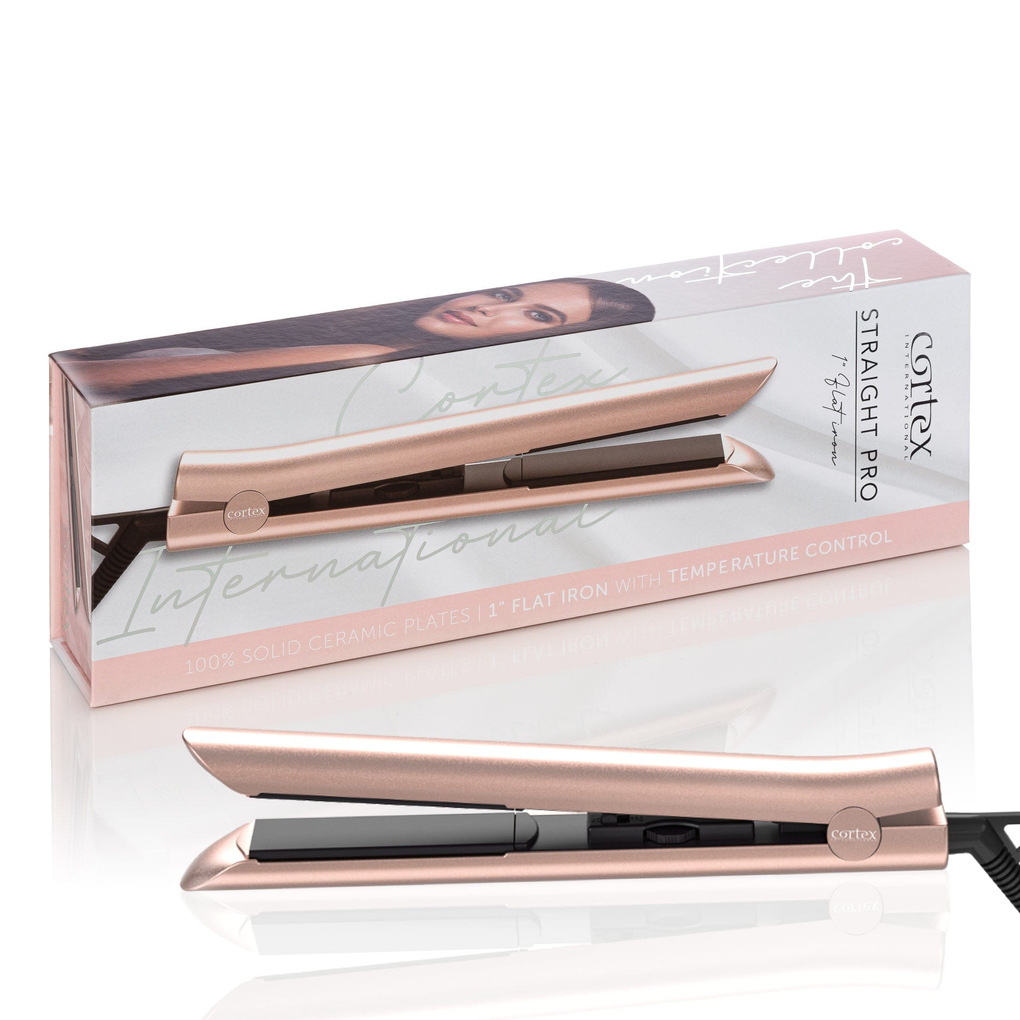 Cortex International The Collection | 1" Solid Ceramic Ionic & Far-Infrared Technology Flat Iron