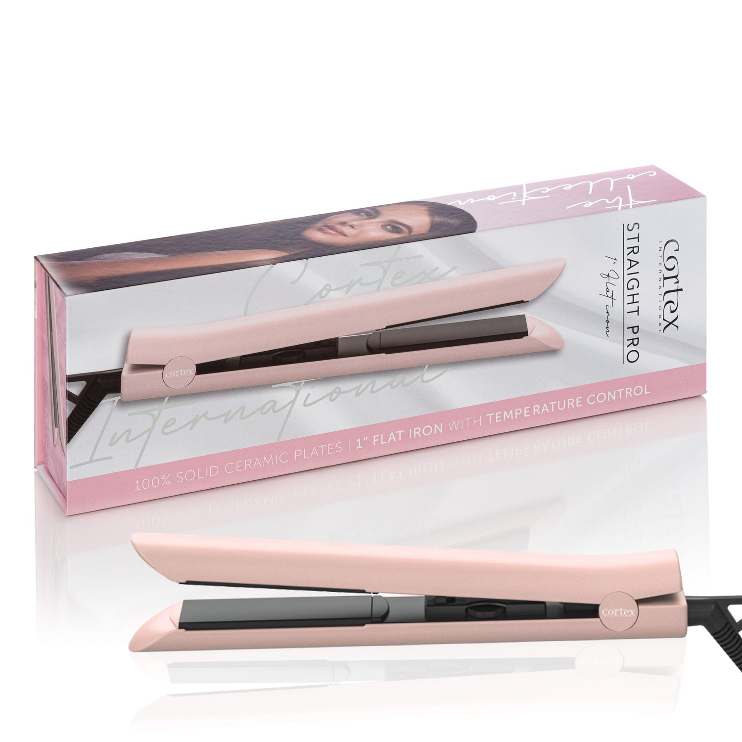 Cortex International The Collection | 1&quot; Solid Ceramic Ionic &amp; Far-Infrared Technology Flat Iron