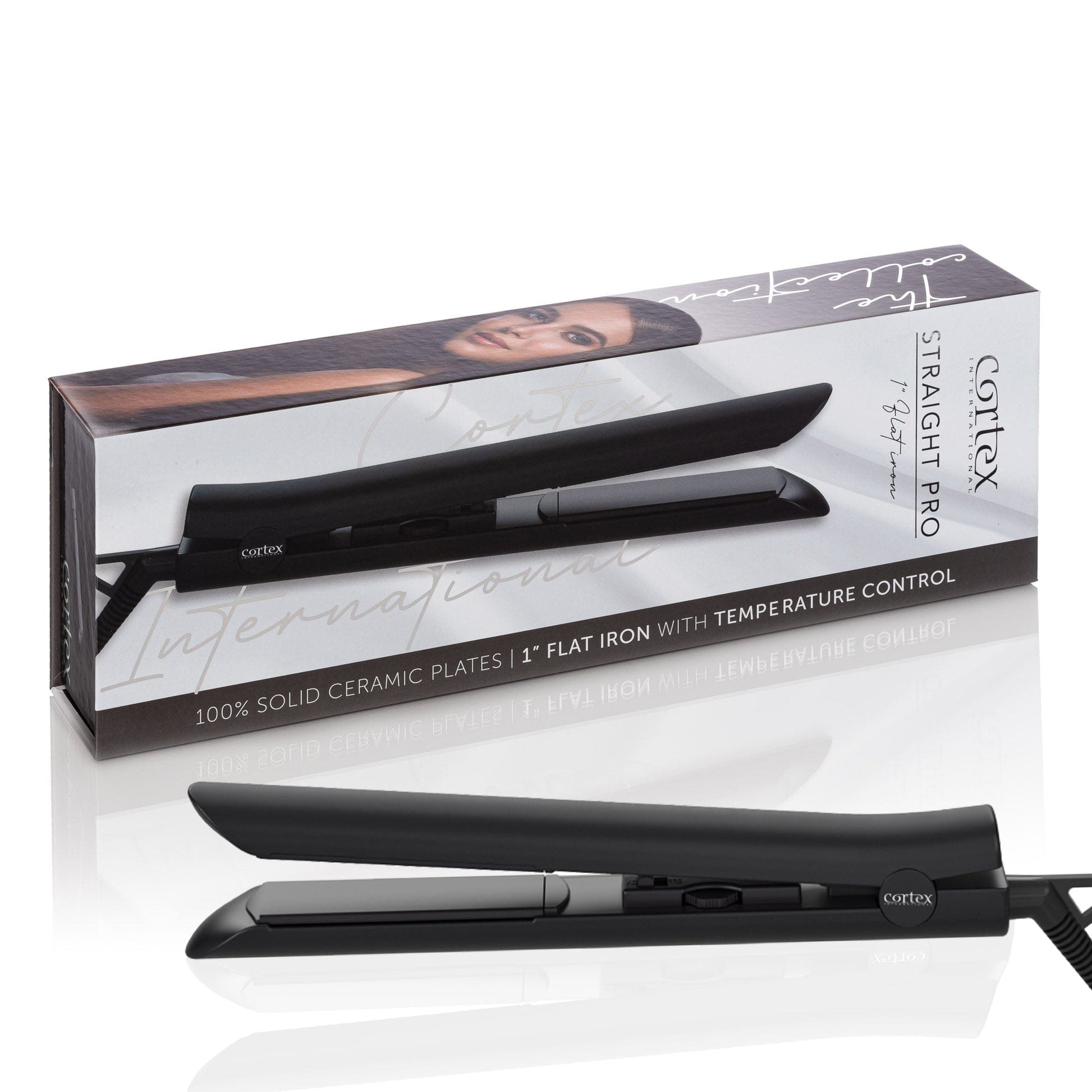 Cortex International The Collection | 1" Solid Ceramic Ionic & Far-Infrared Technology Flat Iron