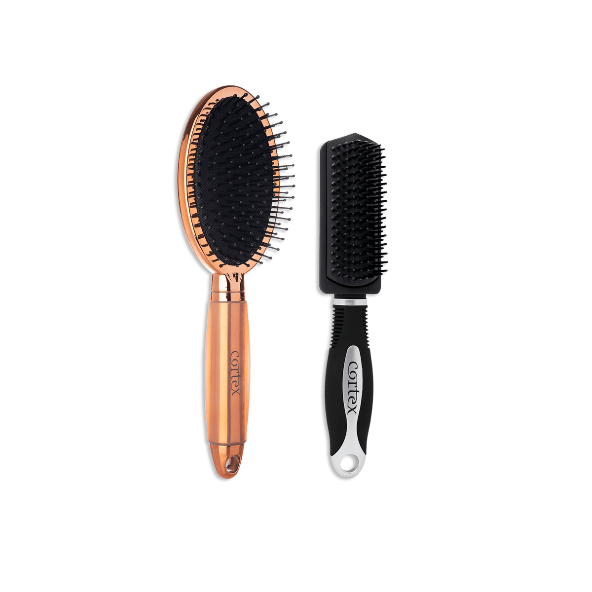 Cortex Rose Gold Paddle Brush Duo