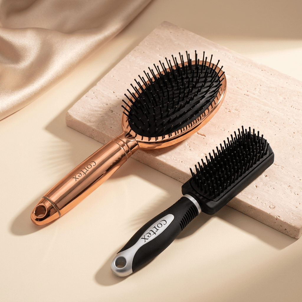 Cortex Rose Gold Paddle Brush Duo