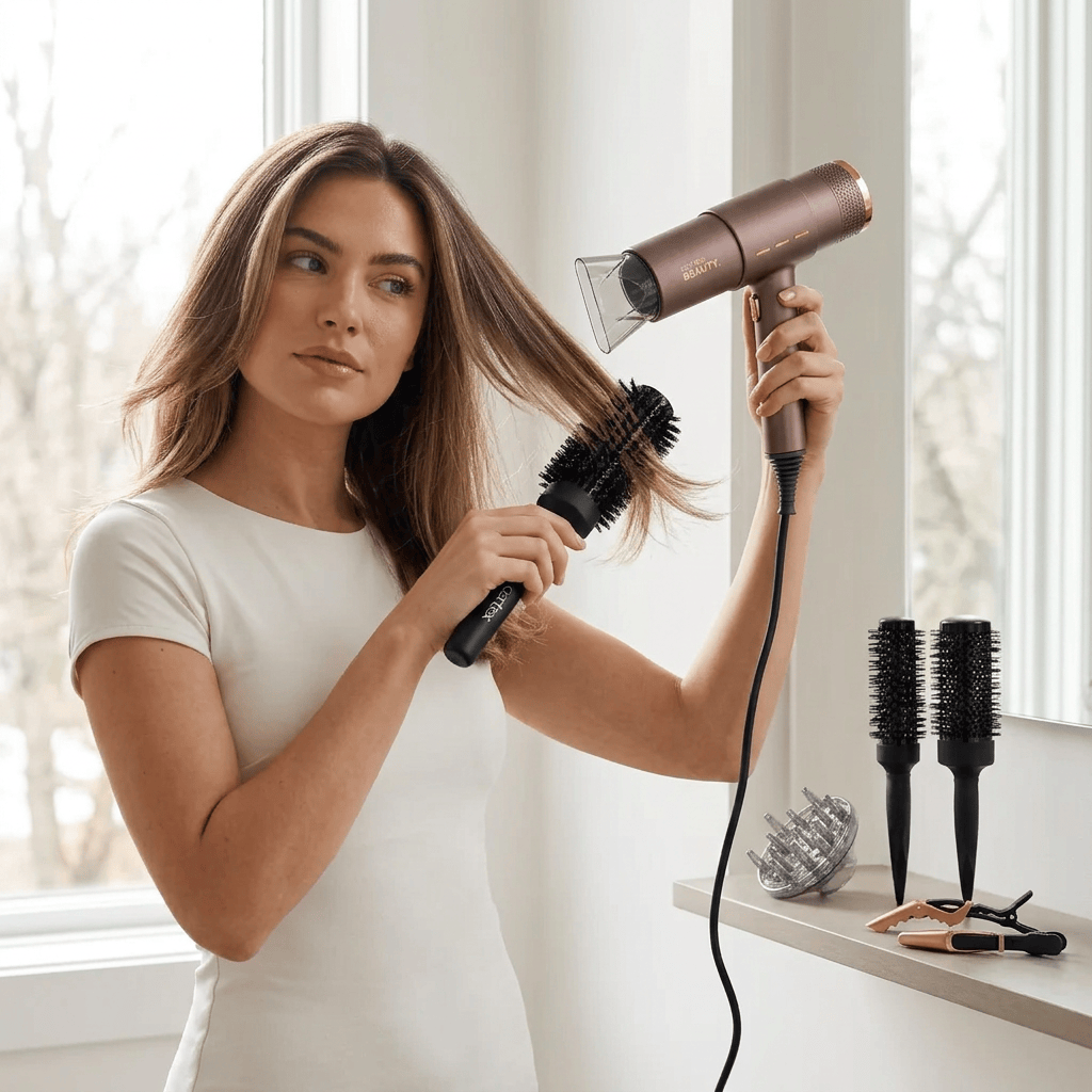 Cortex Salon Dryer & Round Brush Set