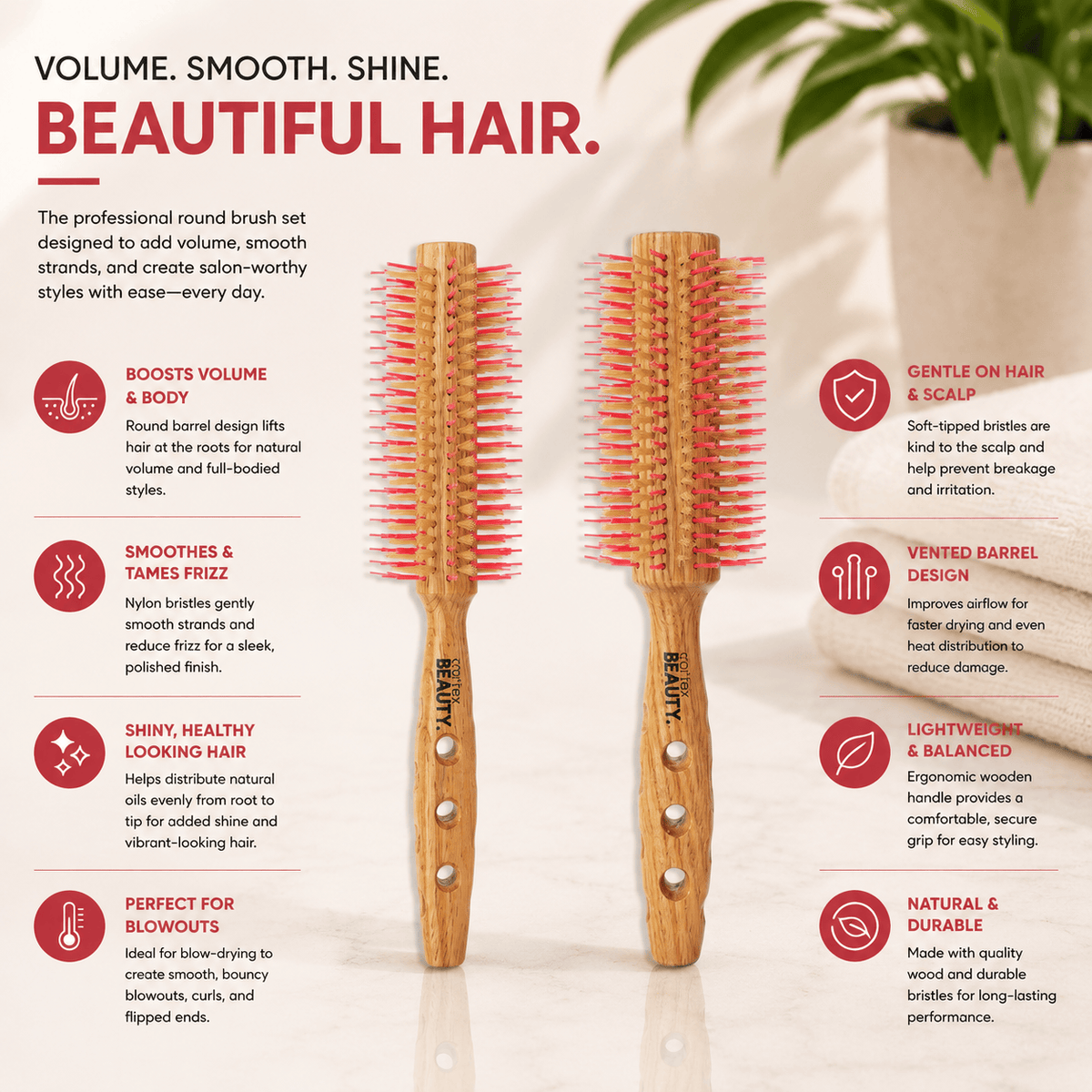 Cortex Salon Pro Styling Brush Duo