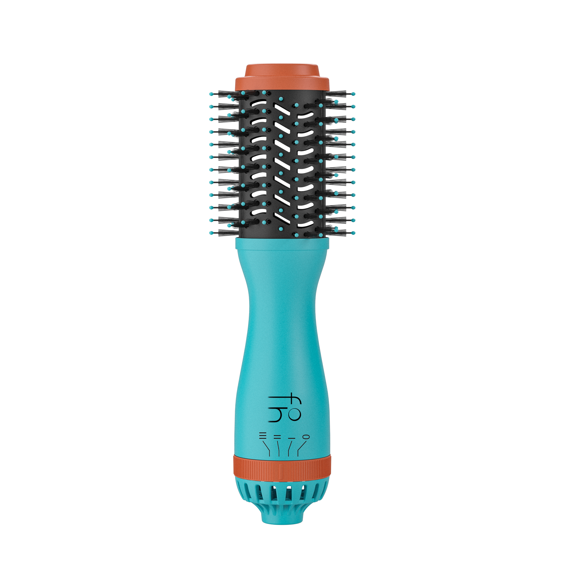 Fahrenheit° Aqua/Orange Mini Blowout Brush