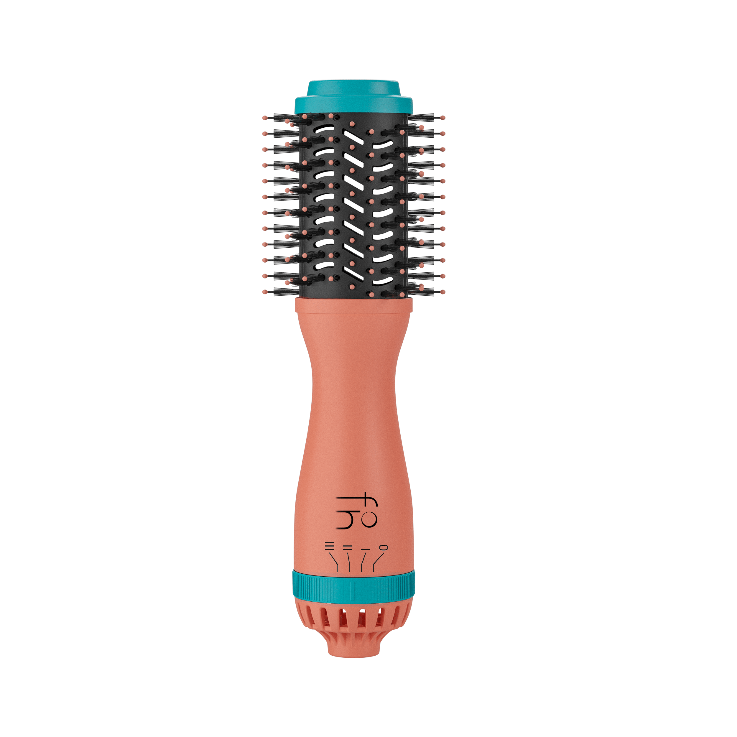 Fahrenheit° Coral/Teal Mini Blowout Brush
