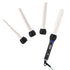 Be.Professional Black 4-in_1 Interchangeable Thermolon Digital Perfect Curl Curling Iron Set
