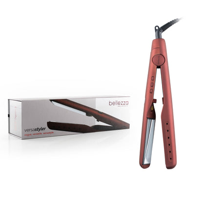 Bellezza Cranberry The Complete 2-in-1  Digital Iron - Straighten, Flip, &amp; Curl without Changing Tools