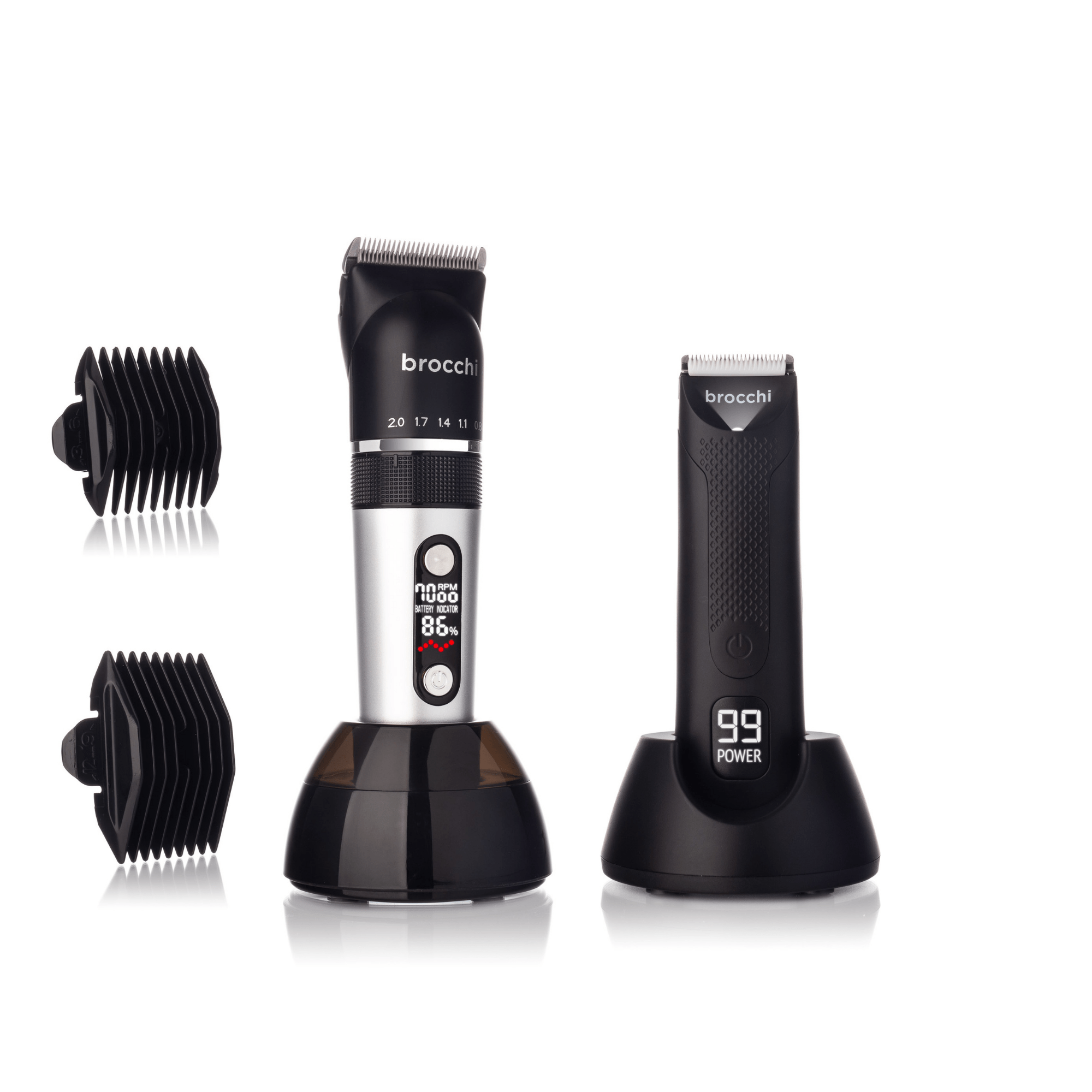 Brocchi Clipper Pro- Digital Face and Body Hair Trimmer  & The Cutting Edge USB Waterproof Trimmer