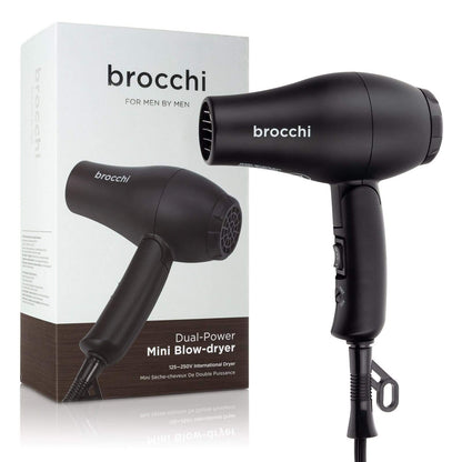 Brocchi Dual-Power Mini Travel Blow-Dryer for Men
