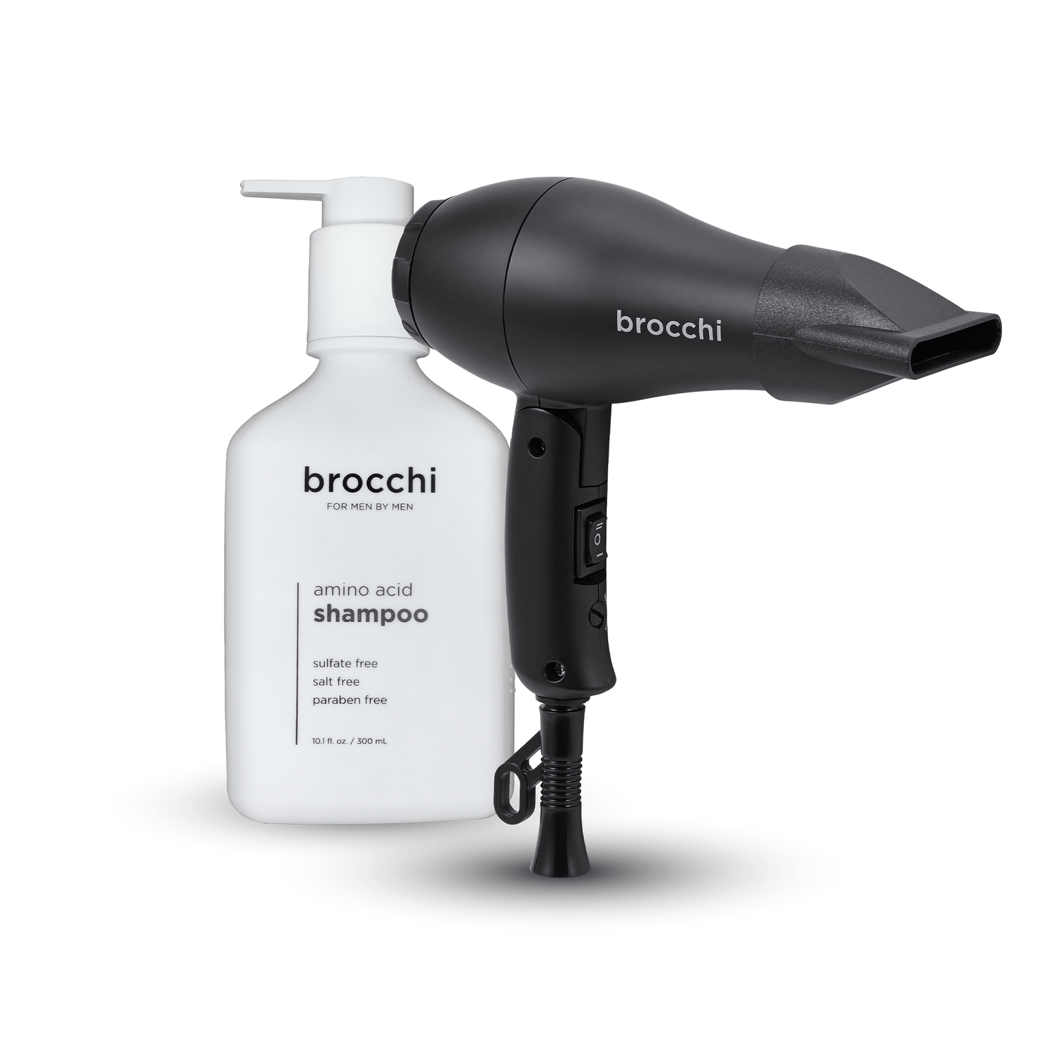 Brocchi Travel Hair Dryer &amp; Amino Acid Shampoo Bundle