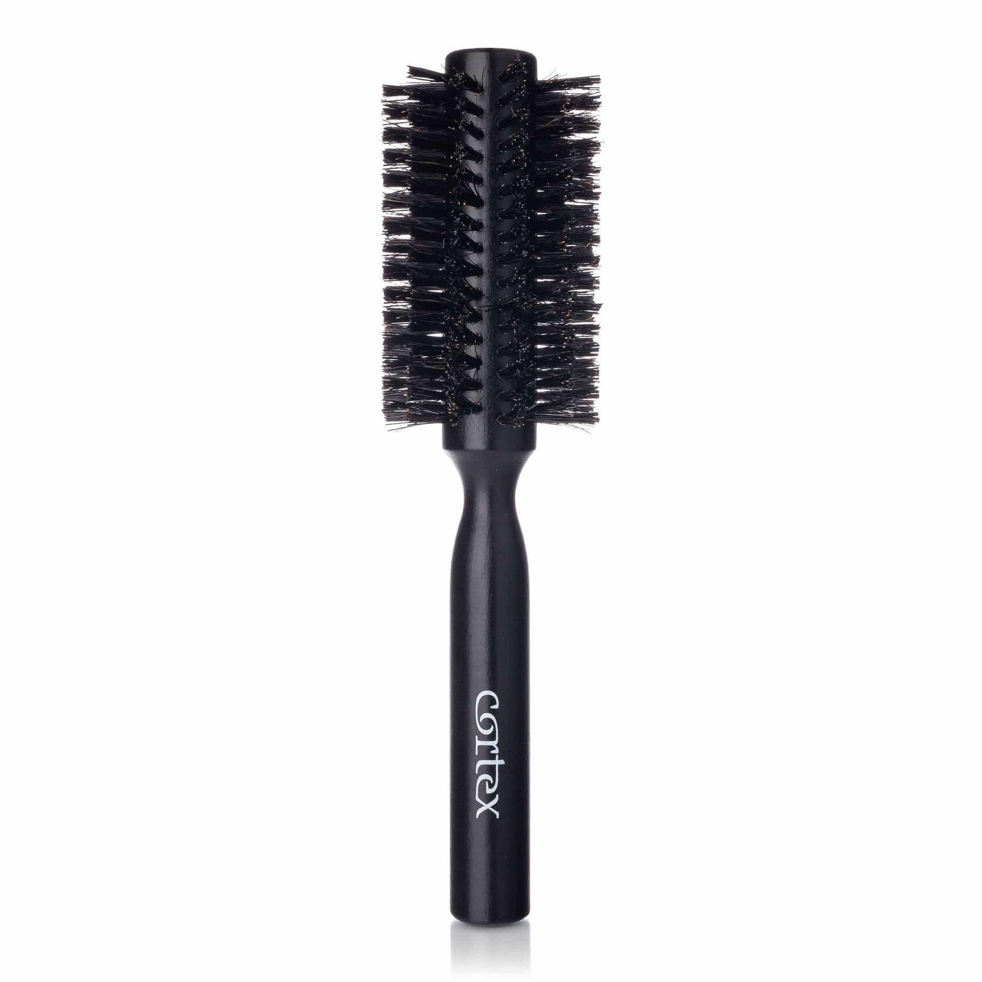 Cortex Beauty 2.4" Premium Boar Bristle Round Brush | Black Wood