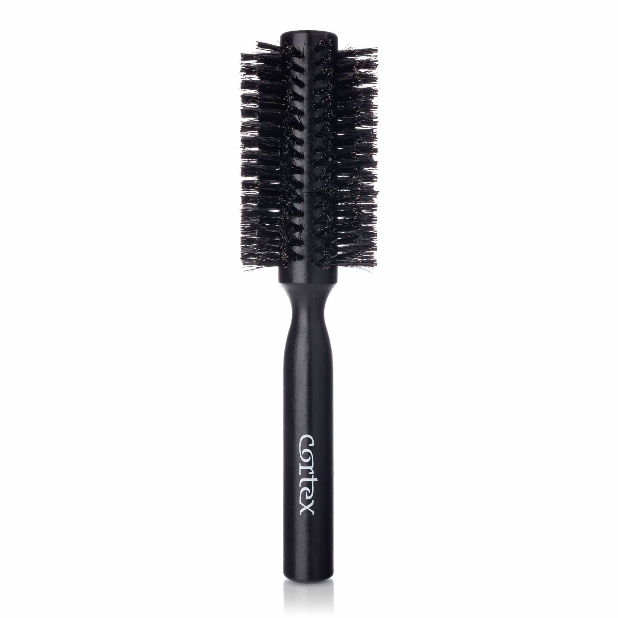 Cortex Beauty 2.4" Premium Boar Bristle Round Brush | Black Wood