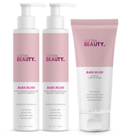 Cortex Beauty Bare Bliss Shampoo, Conditioner & Blowout Leave In Cream Bundle