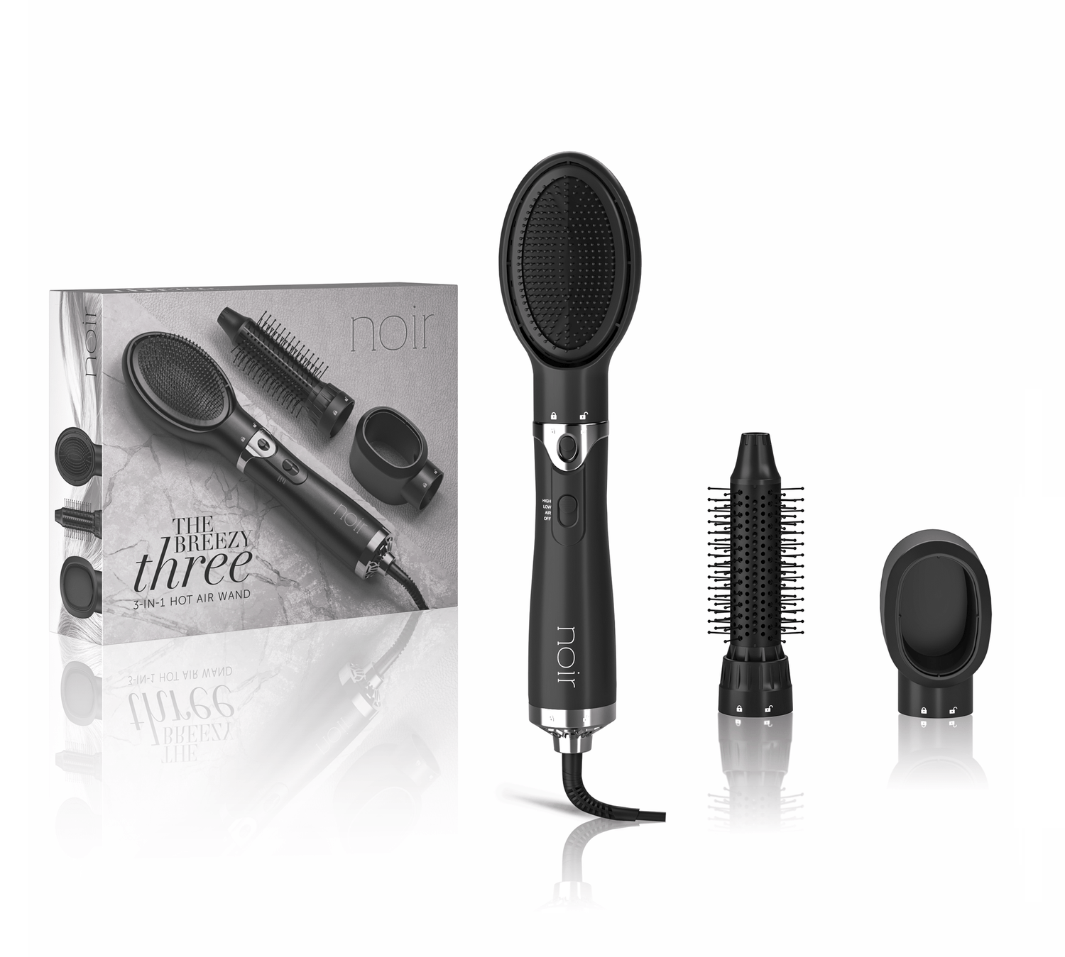 The Breezy Three 3 IN 1 Hot Air Wand Cortex Beauty