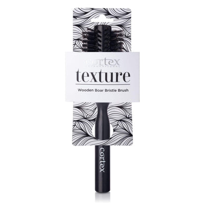 Cortex Beauty Premium Boar Bristle Round Brush | Black Wood