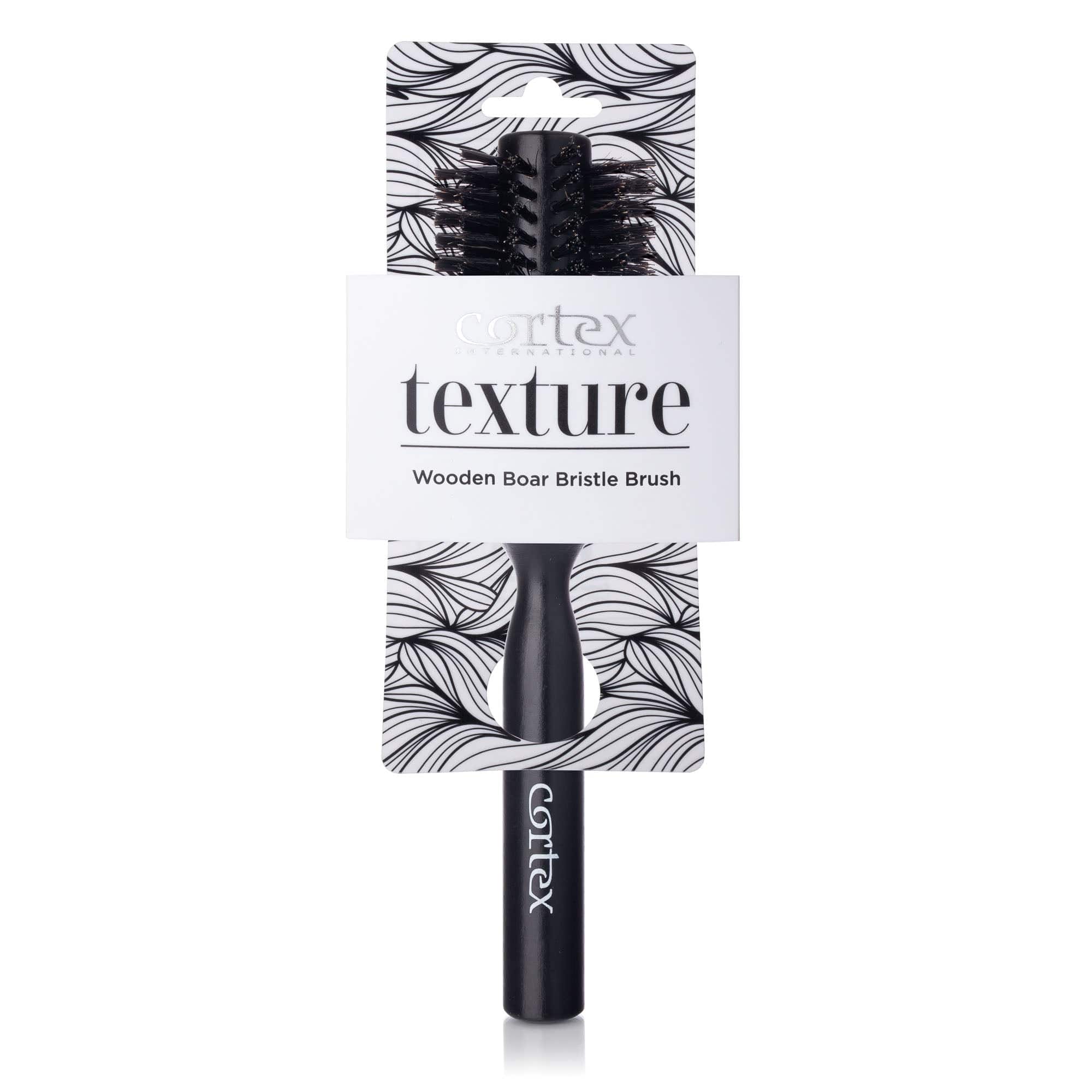 Cortex Beauty Premium Boar Bristle Round Brush | Black Wood