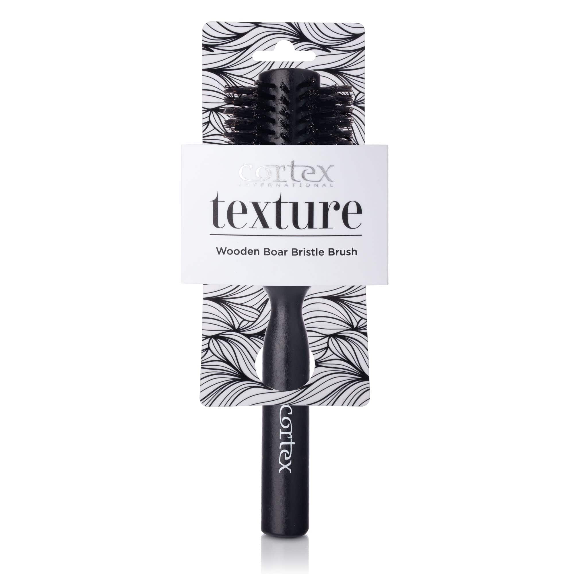 Cortex Beauty Premium Boar Bristle Round Brush | Black Wood
