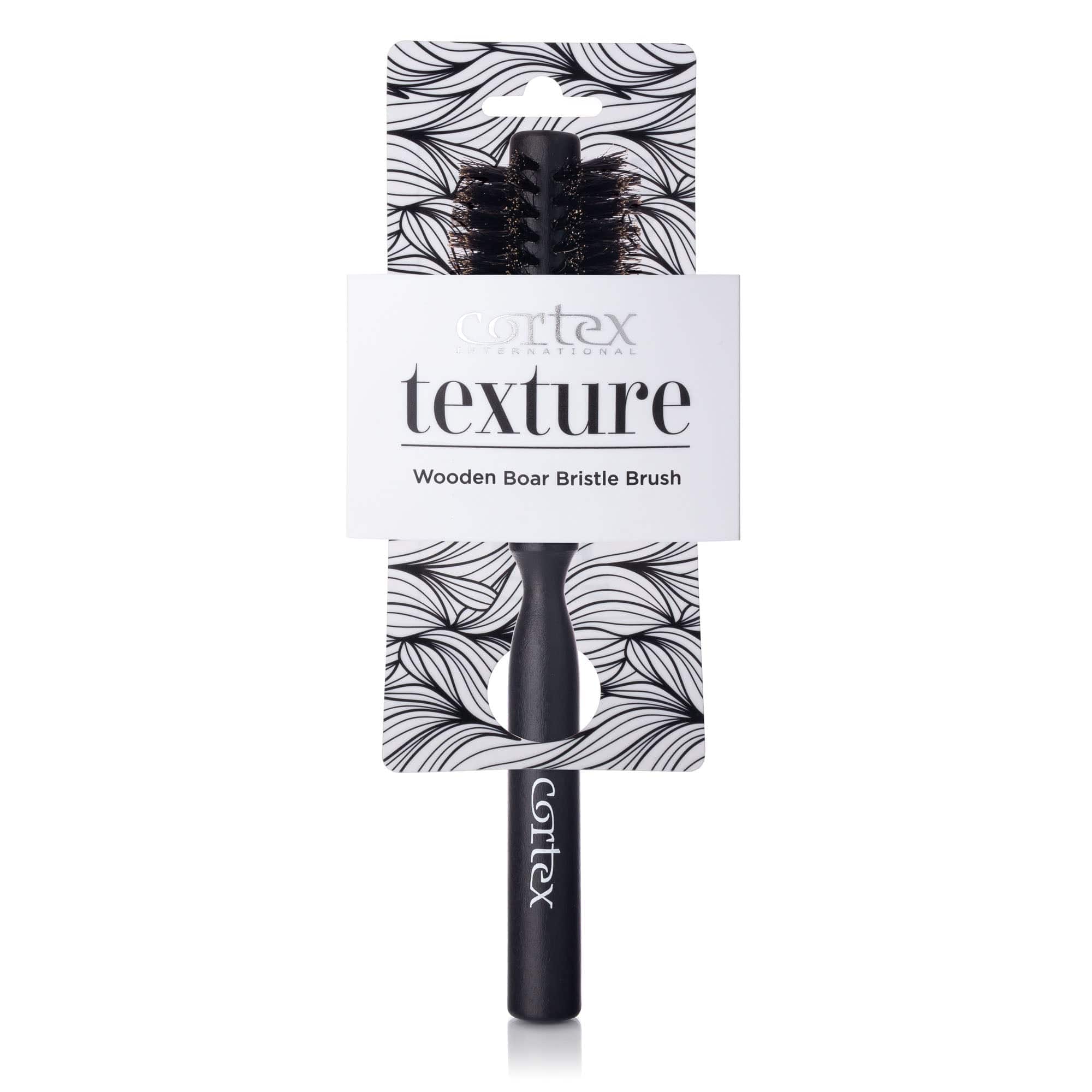 Cortex Beauty Premium Boar Bristle Round Brush | Black Wood