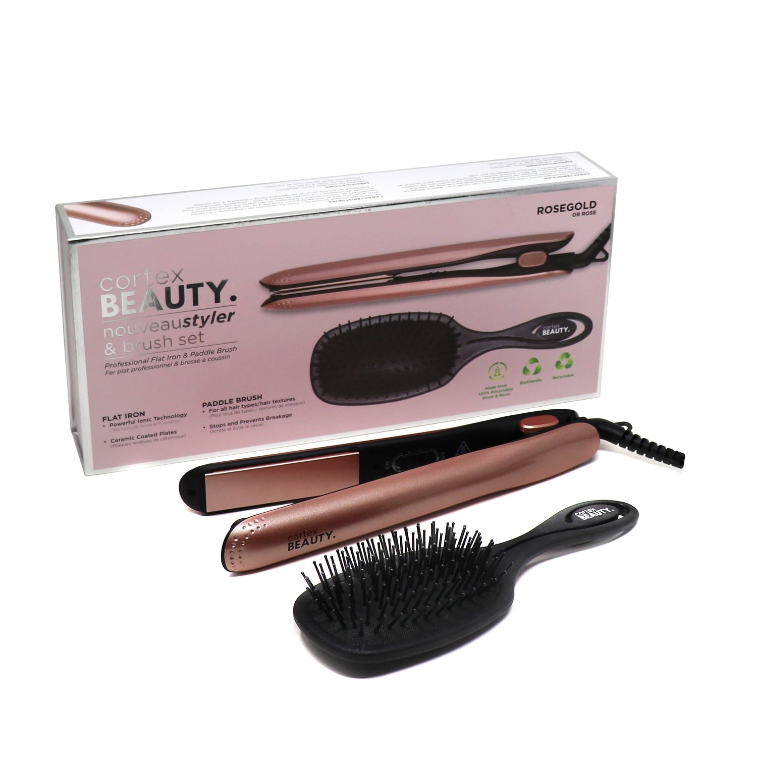 Cortex Beauty Rose Gold Cortex Beauty Nouveau Styler &amp; Brush Set