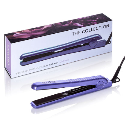 Cortex Beauty The Collection - 1.25&quot; 100% Solid Ceramic Ionic &amp; Far-Infrared Technology Flat Iron