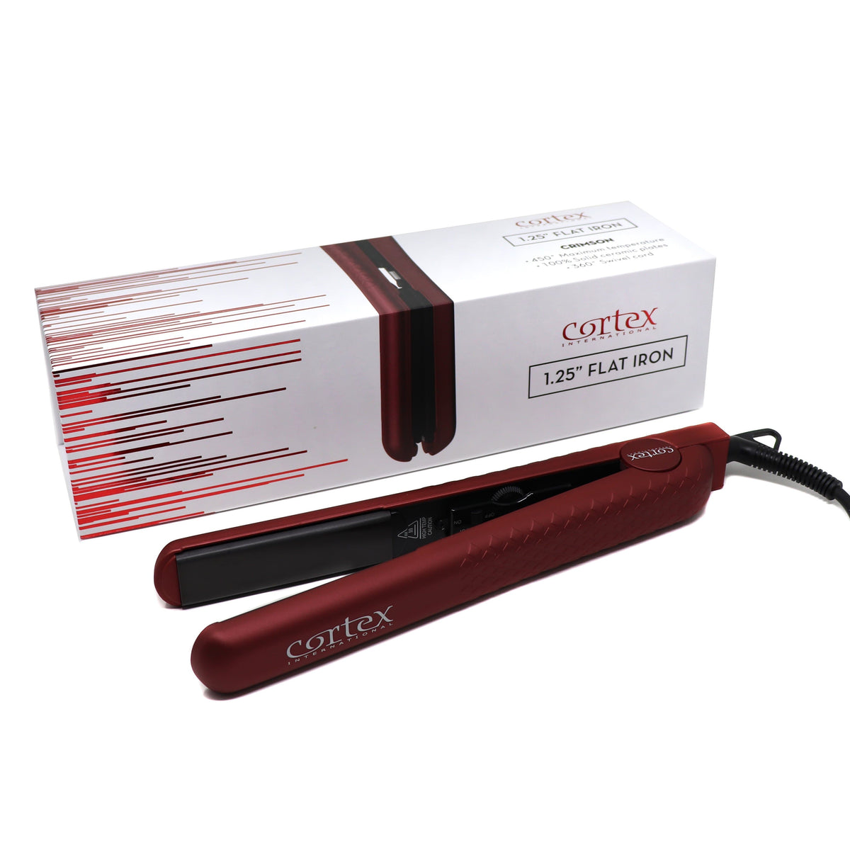 Cortex International Crimson 1.25" Flat Iron | Ceramic